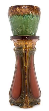 An American Art Pottery Jardiniere on Stand, likely McCoy Height overall 31 inches.