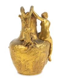 A French Gilt Bronze Pitcher by Alexandre Vibert — 19TH CENTURY