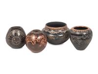 Santa Clara and Lakota Miniature Sgraffito Pottery