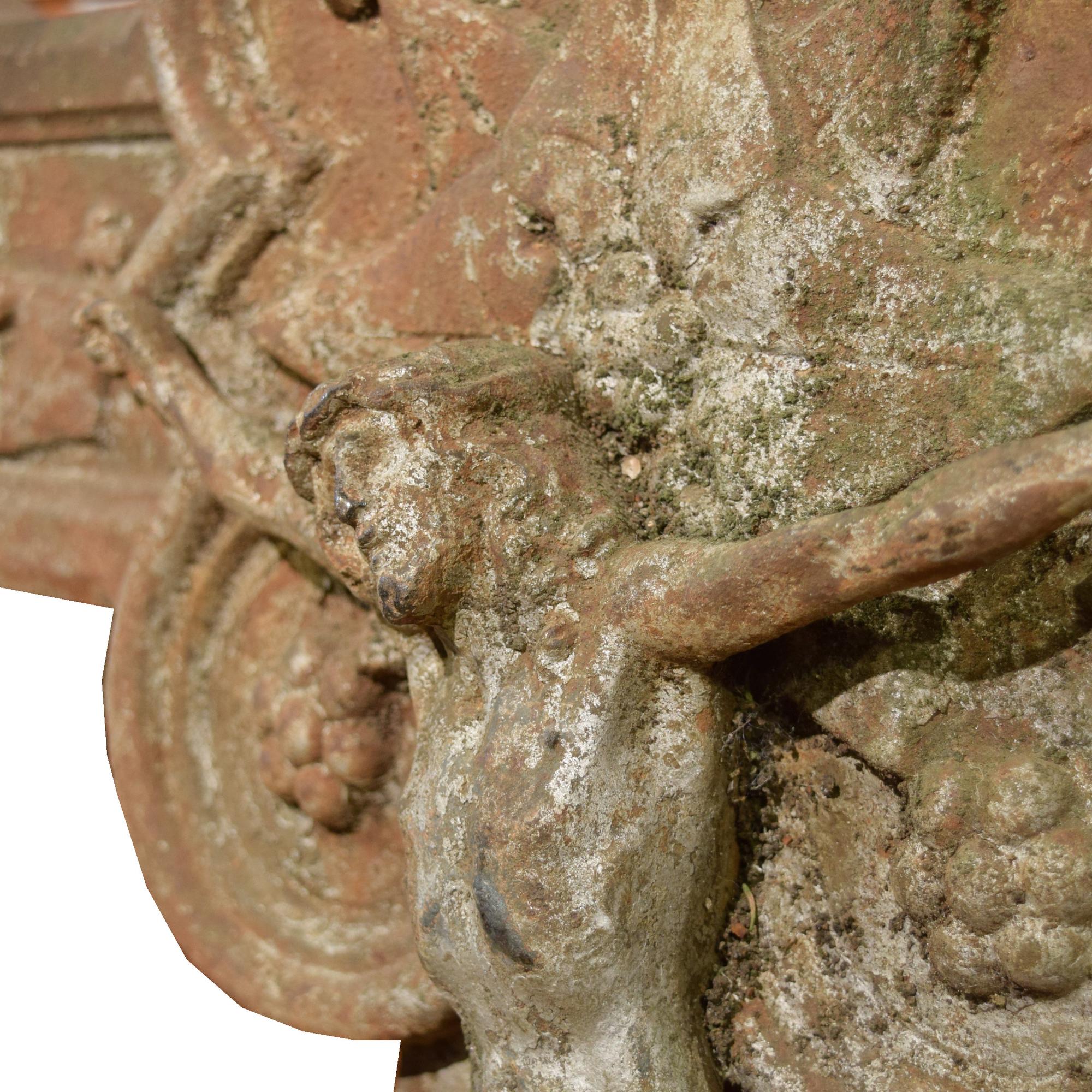 A Cast Iron Crucifix 24.5" W x 3.5" D x 50" H — France, Circa 1900