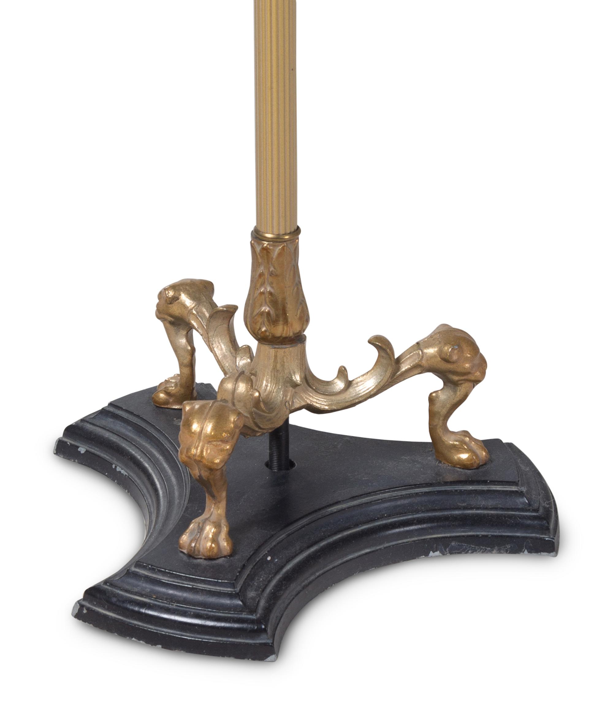 A Neoclassical Style Gilt Bronze Floor Lamp