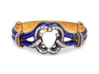 An Antique Opal and Enamel Bracelet,