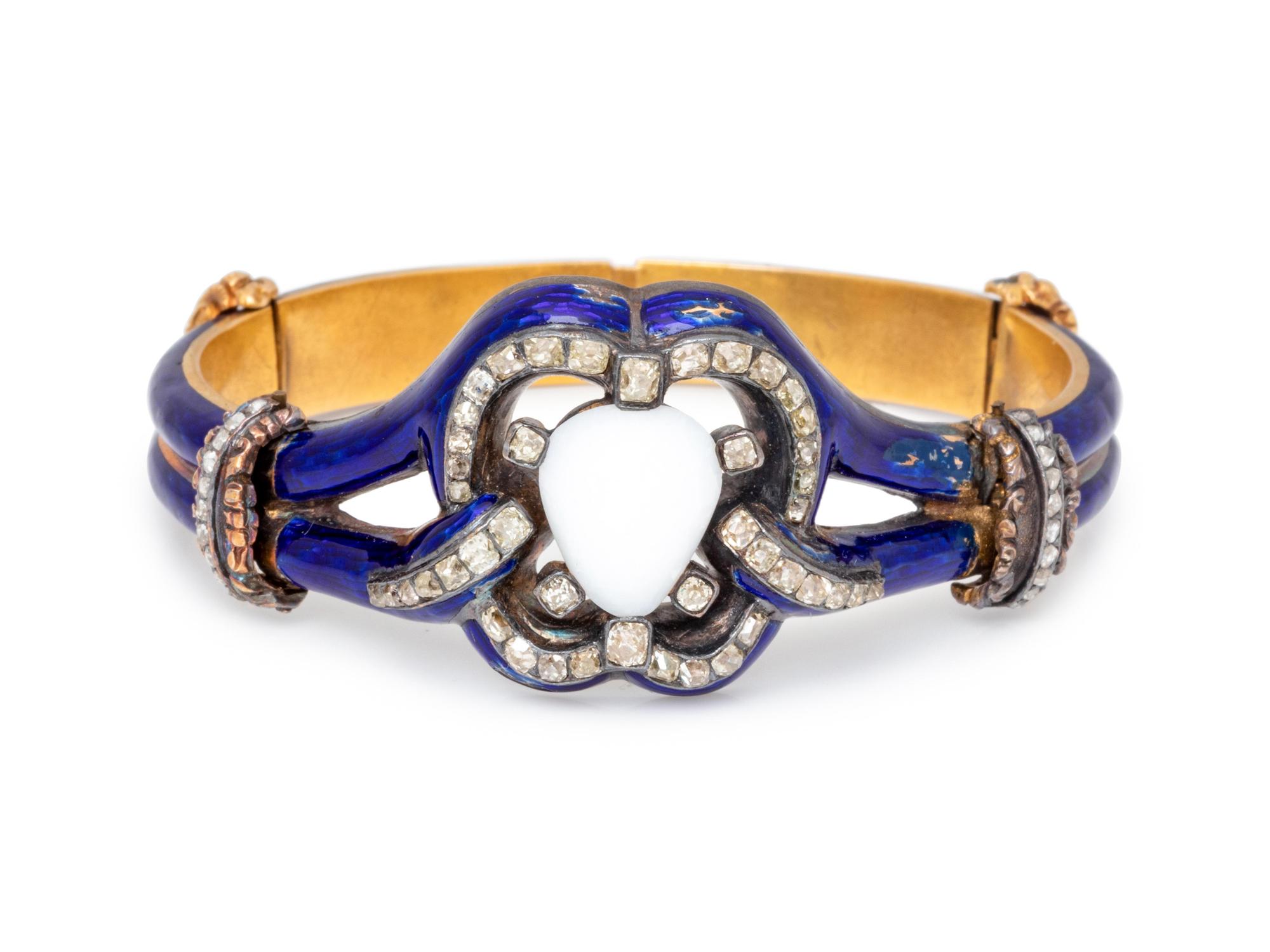 An Antique Opal and Enamel Bracelet,