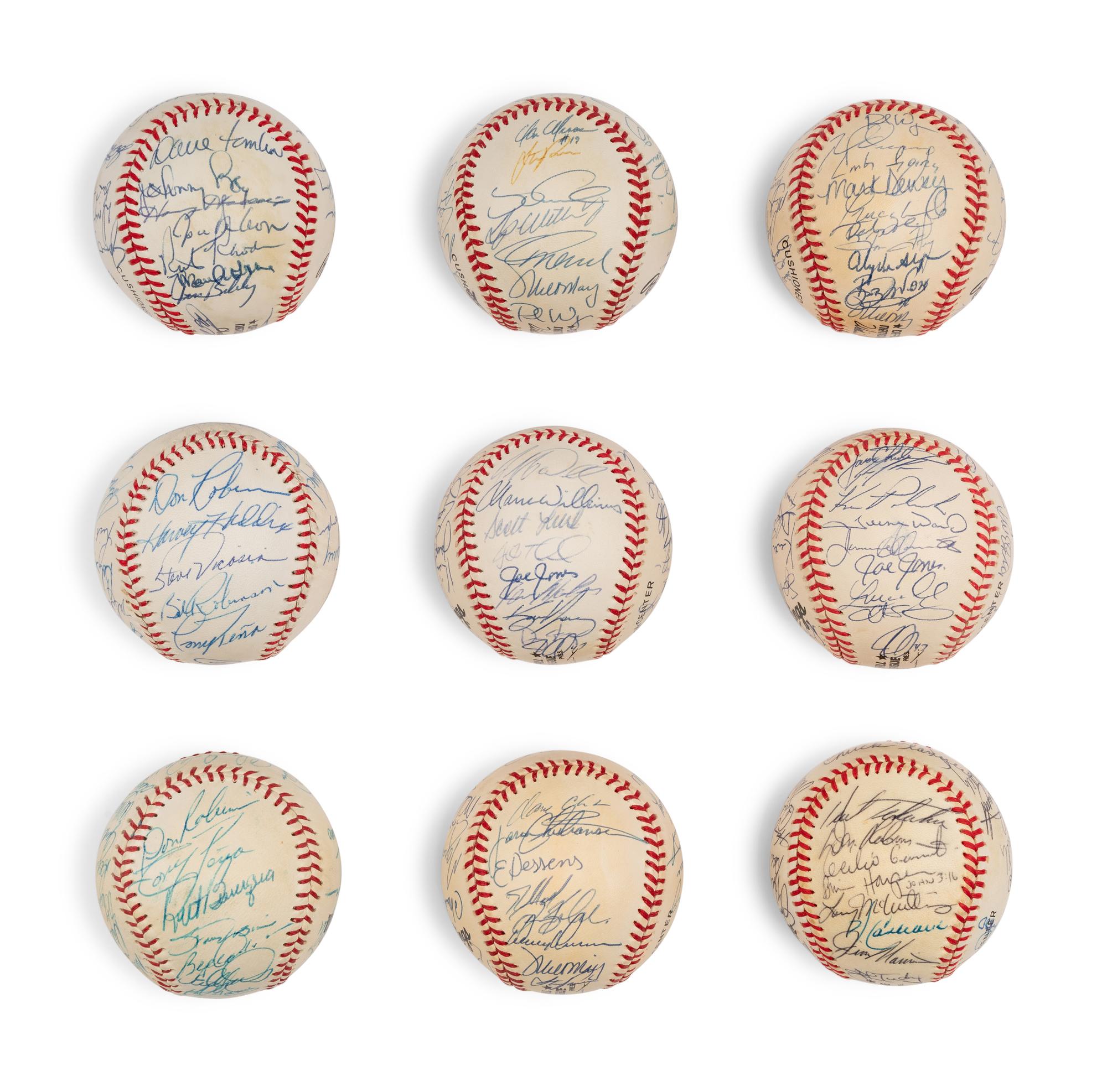 A Large Group of Assorted 1970s-90s Pittsburgh Pirates Team Signed Autograph Baseballs