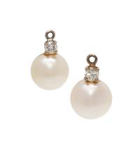 CULTURED PEARL AND DIAMOND EARRING ATTACHMENTS