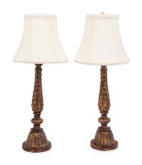 A Pair of Giltwood Table Lamps