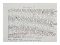 [AMERICANA]. 2 letters to Mr. R.H. Ward of Glasgow, KY, one discussing "Iowa Mobocracy."