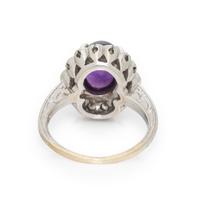 AMETHYST AND DIAMOND RING