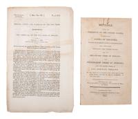 [NATIVE AMERICANS]. 2 pamphlets for treaties with the Delaware, Piankeshaw, and Sac & Fox.