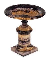 An English Carved Blue John Tazza