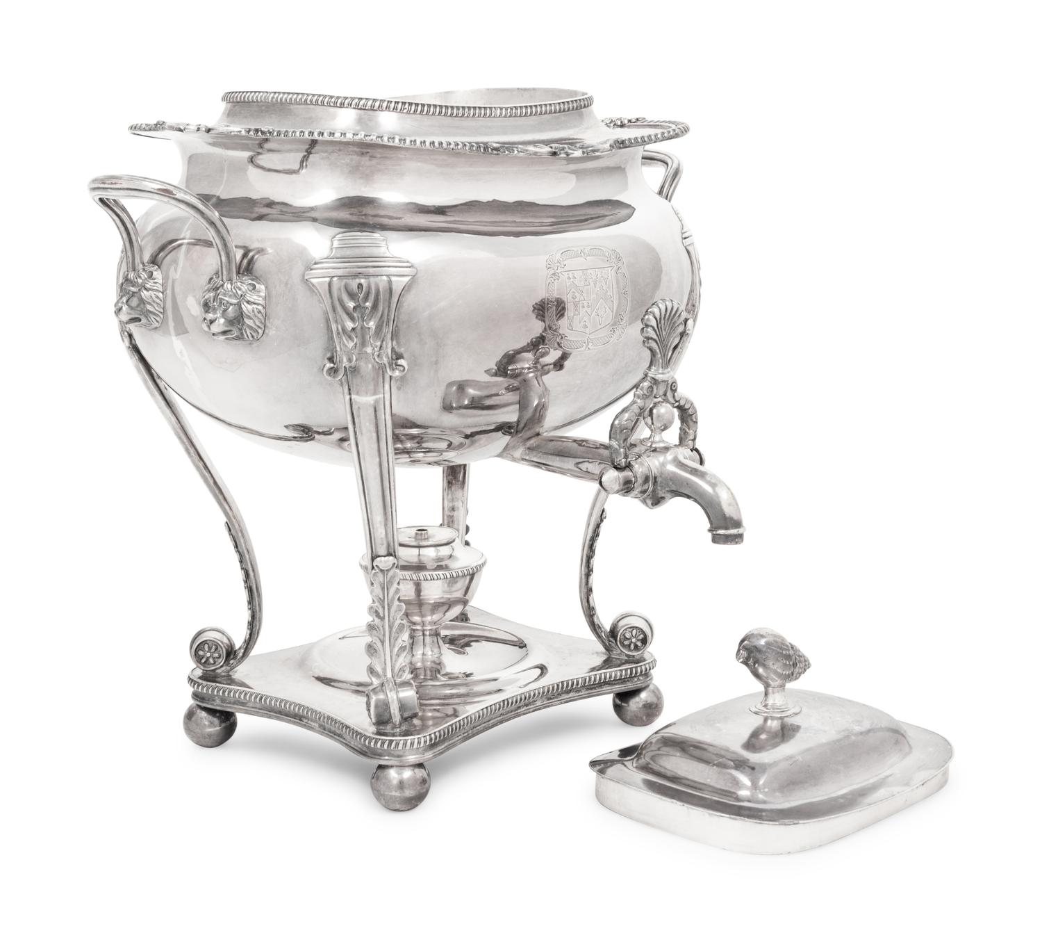 An English Silver-Plate Tea Urn