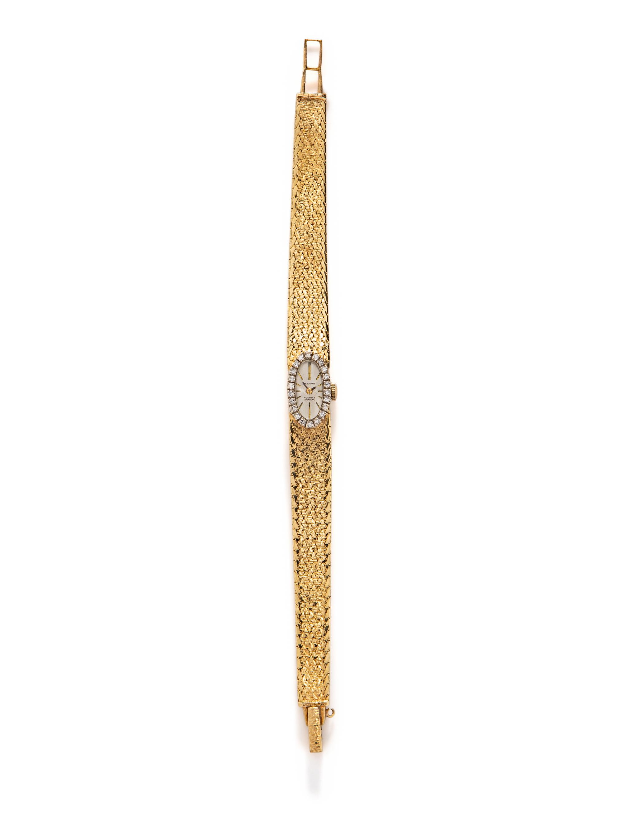 BELFONT, YELLOW GOLD AND DIAMOND WATCH