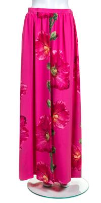 A Bill Blass Fuchsia Floral Evening Skirt, Size 10.
