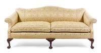 A George II Style Mahogany Sofa Height 33 x width 80 x depth 34 1/2 inches. — FIRST HALF 20TH CENTURY