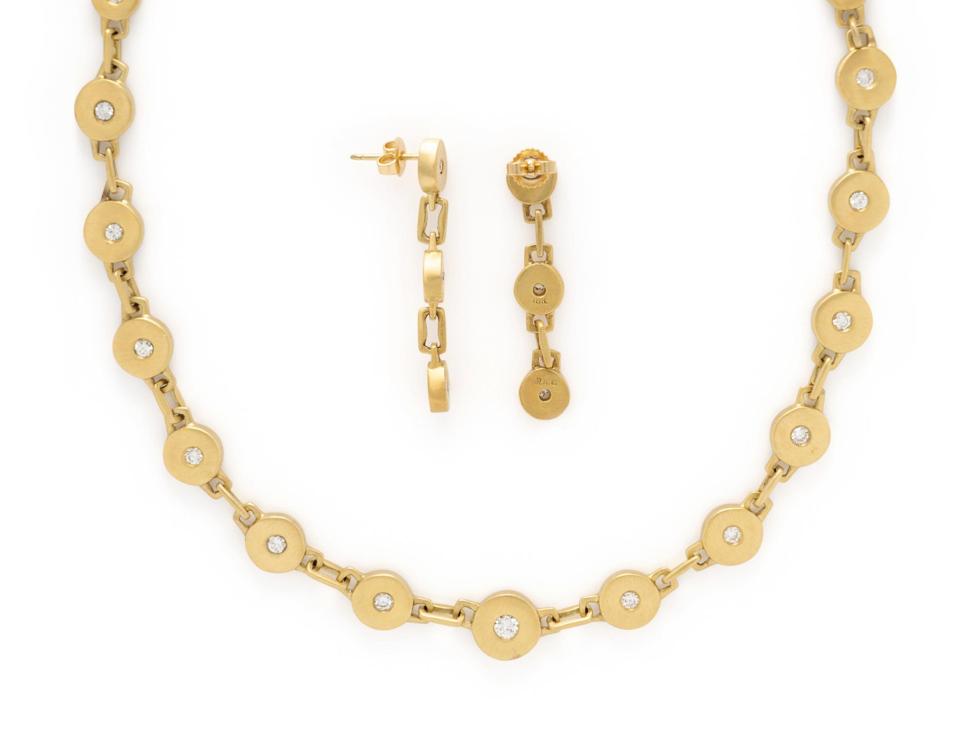 ROBIN ROTENIER, YELLOW GOLD AND DIAMOND SET