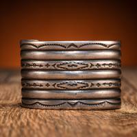 Navajo Stamped Silver Cuff Bracelet