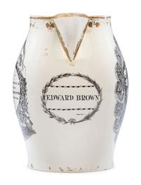A Liverpool Transfer-Printed Creamware 'George Washington / Liberty and Independence' Pitcher