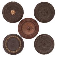 [EARLY PHOTOGRAPHY - UNION CASES]. A group of 10 brown "oreo" union cases containing portraits of male subjects, including:
