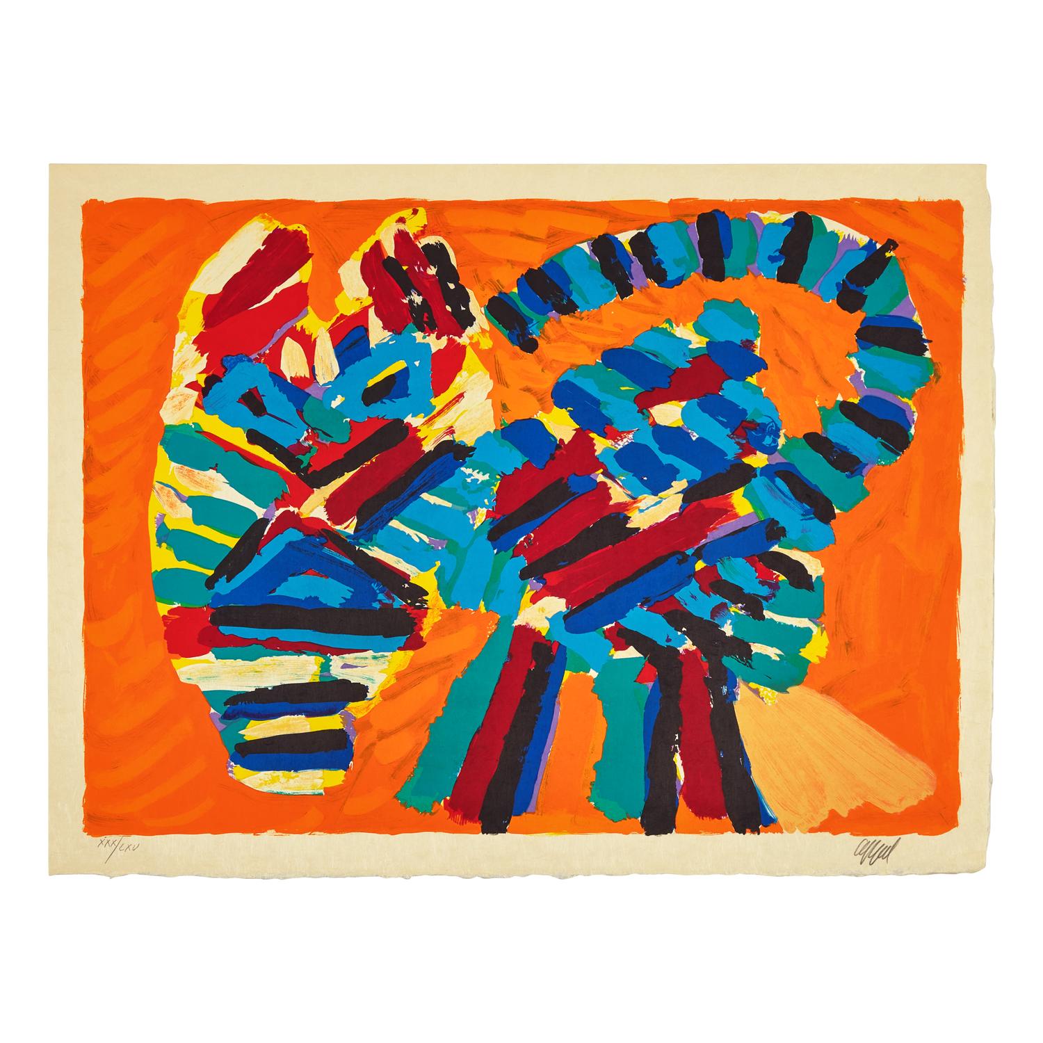 Karel Appel (Dutch, 1921-2006) — Cats (complete portfolio of seventeen lithographs, with title page and portfolio case), 1978