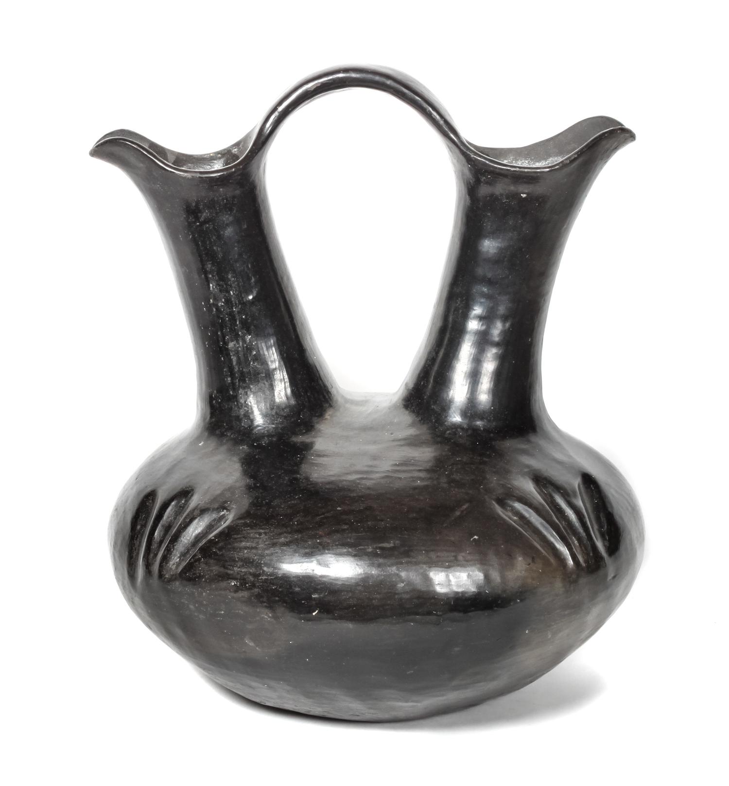 San Juan Blackware Wedding Vase Height 11 inches