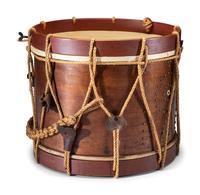 [CIVIL WAR]. Side drum made by George Kilbourn, Albany, New York, 1859. [ With: ] Pair of drumsticks.