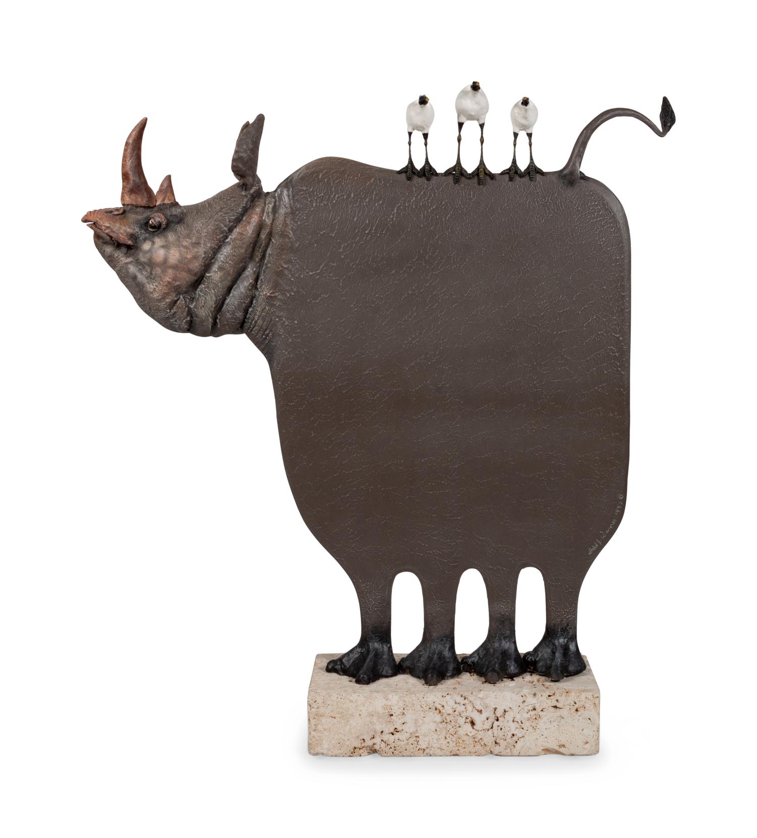 Rhino with Birds