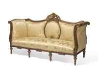 A French Empire style giltwood canapé, 20th century