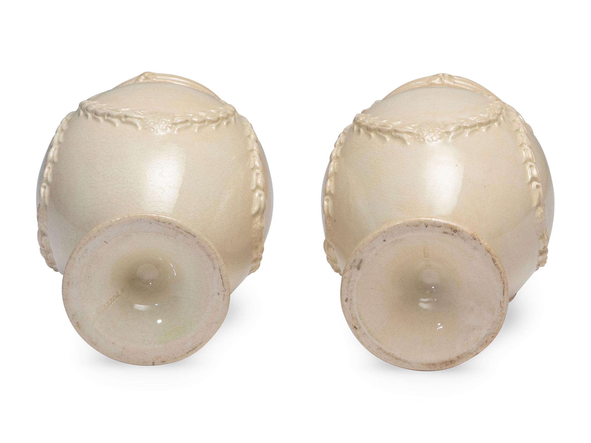 Six Reticulated Creamware Articles