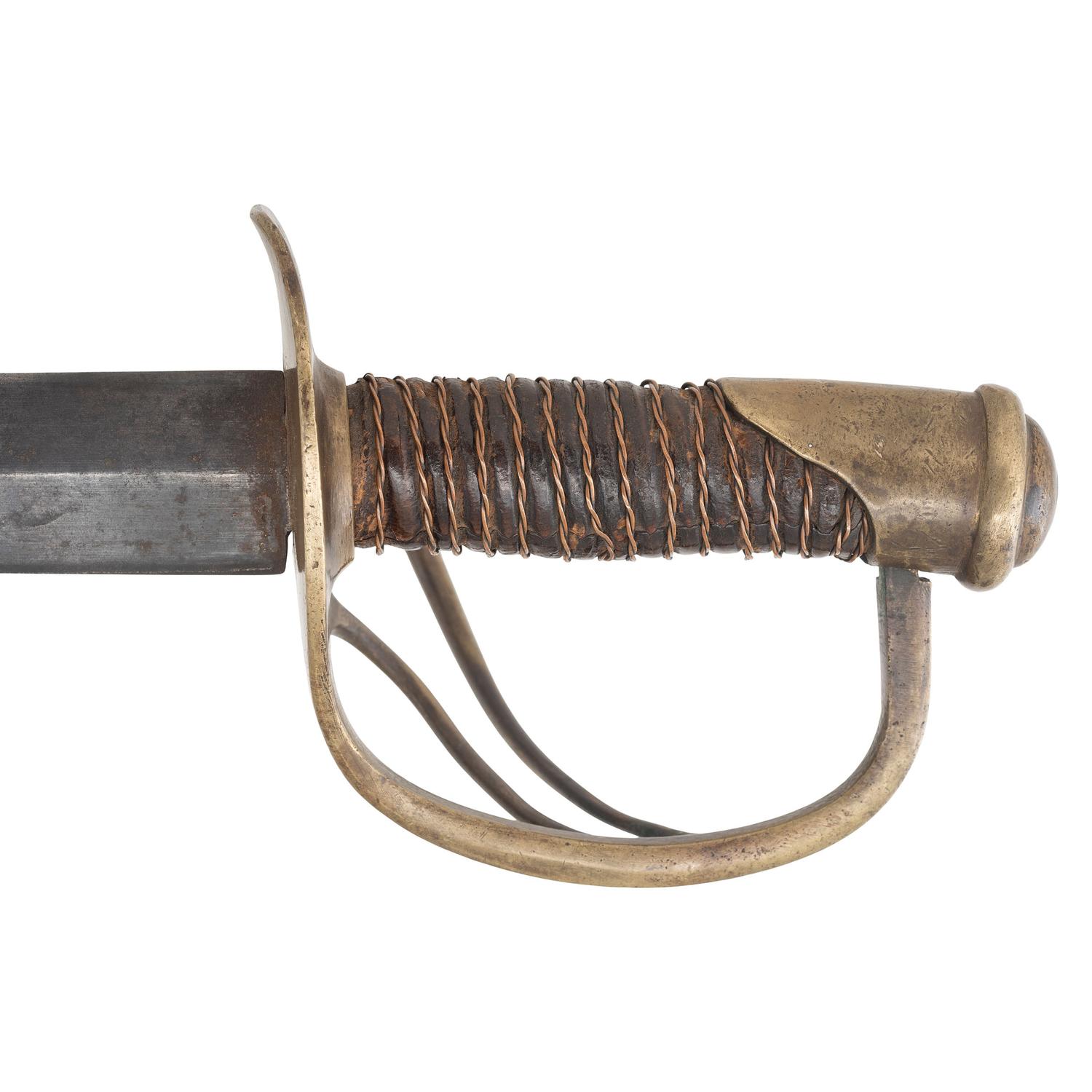 Memphis Novelty Works Straight Blade Cavalry Saber with Brass Scabbard
