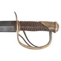 Memphis Novelty Works Straight Blade Cavalry Saber with Brass Scabbard