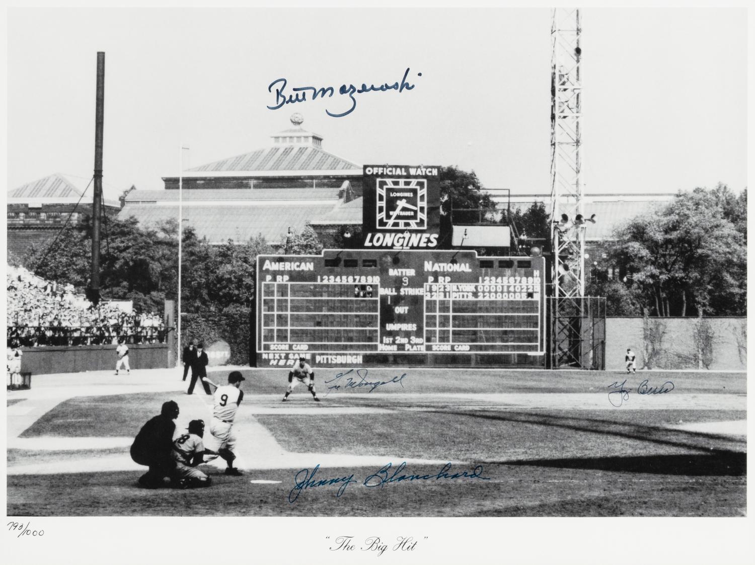A Signed Autograph Photographic Print Depicting “The Big Hit” Formerly Displayed at Mike Ditka’s Restaurant