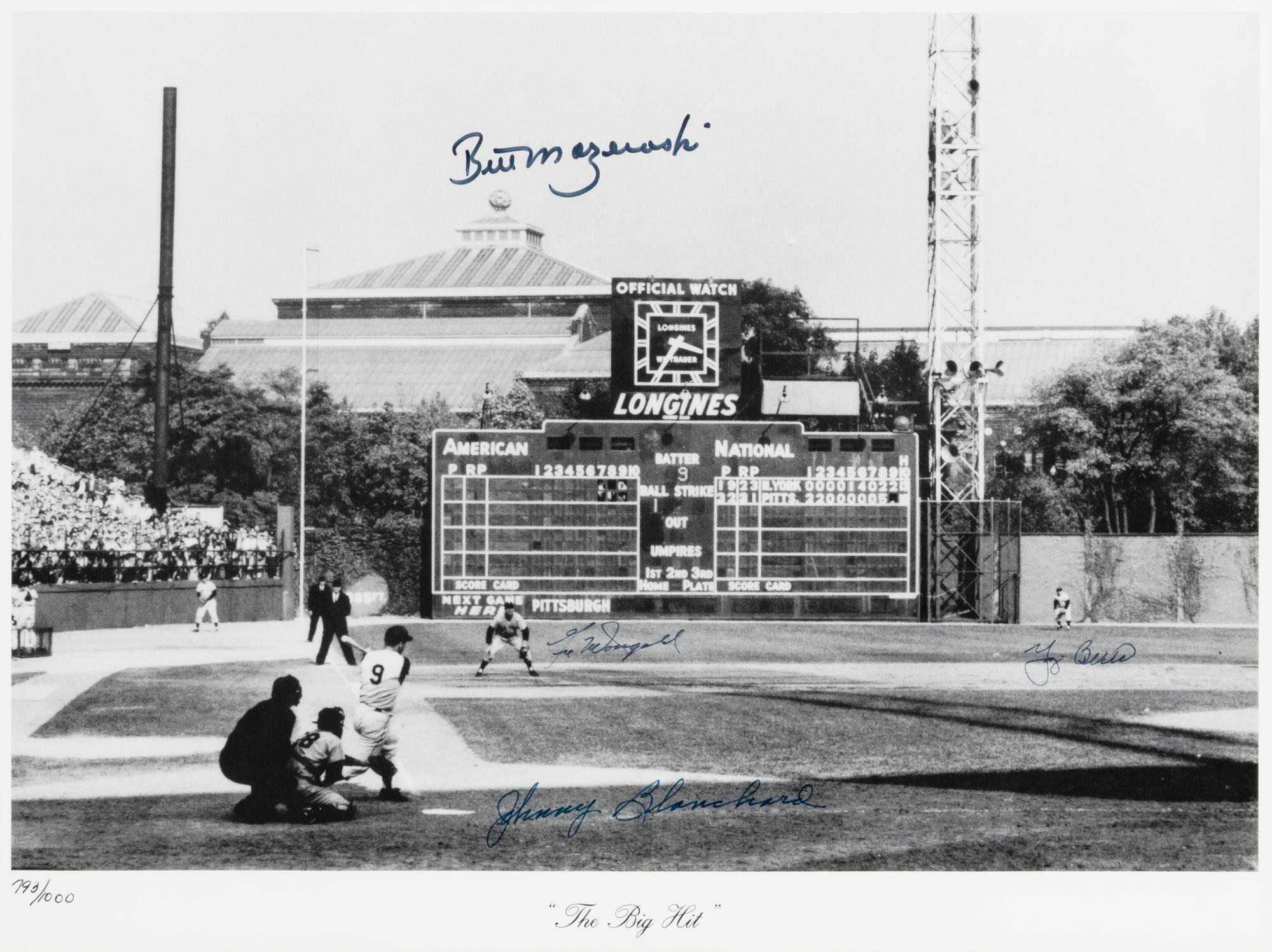 A Signed Autograph Photographic Print Depicting “The Big Hit” Formerly Displayed at Mike Ditka’s Restaurant