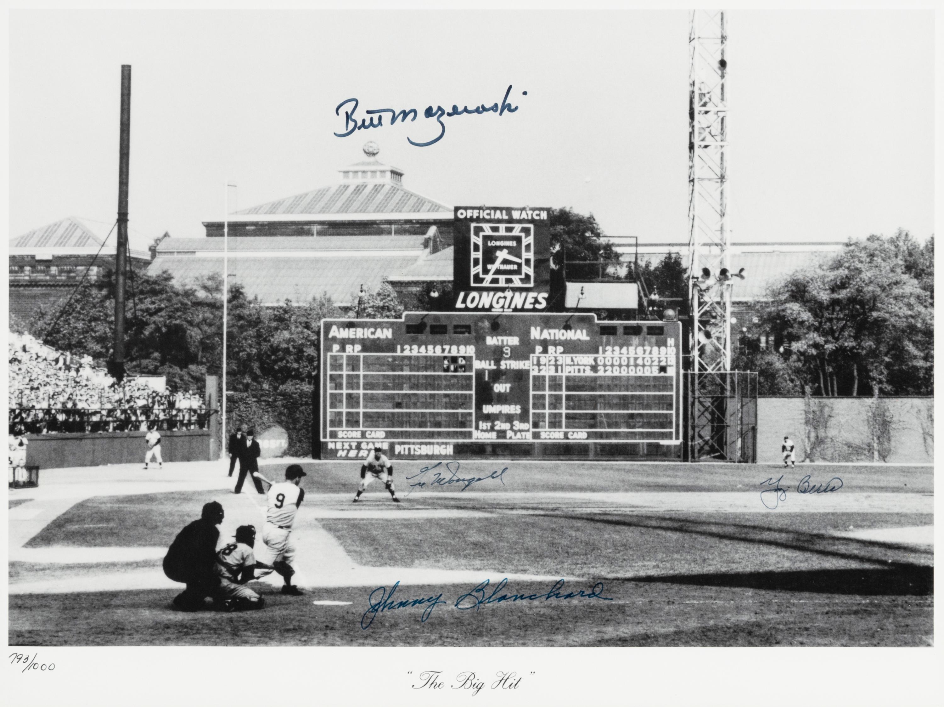 A Signed Autograph Photographic Print Depicting “The Big Hit” Formerly Displayed at Mike Ditka’s Restaurant