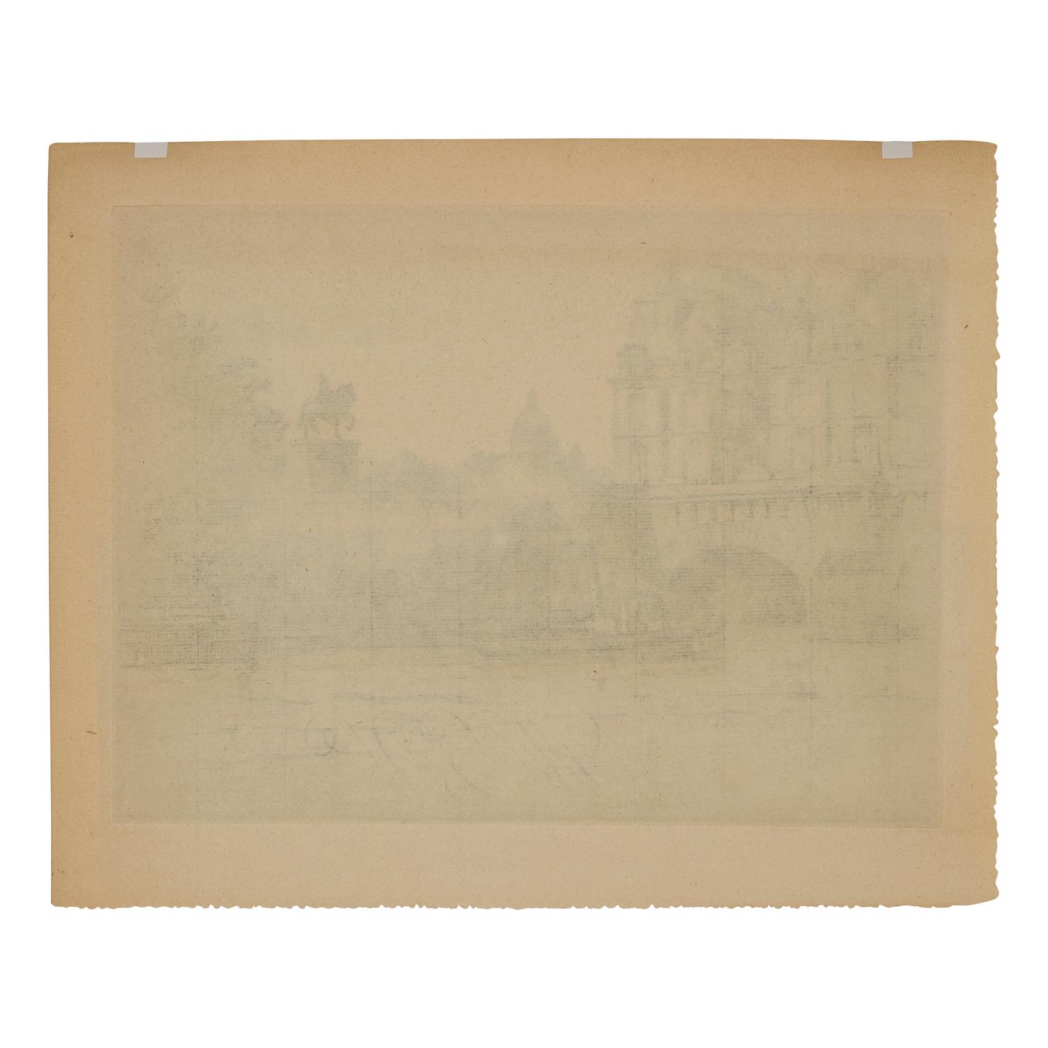 Caroline Helena Armington (American, 1875–1939) — Le Pont des Arts et la Cite Paris , 1921 ; Together with Henri IV et la Cite Paris , 1920 (Two Works)