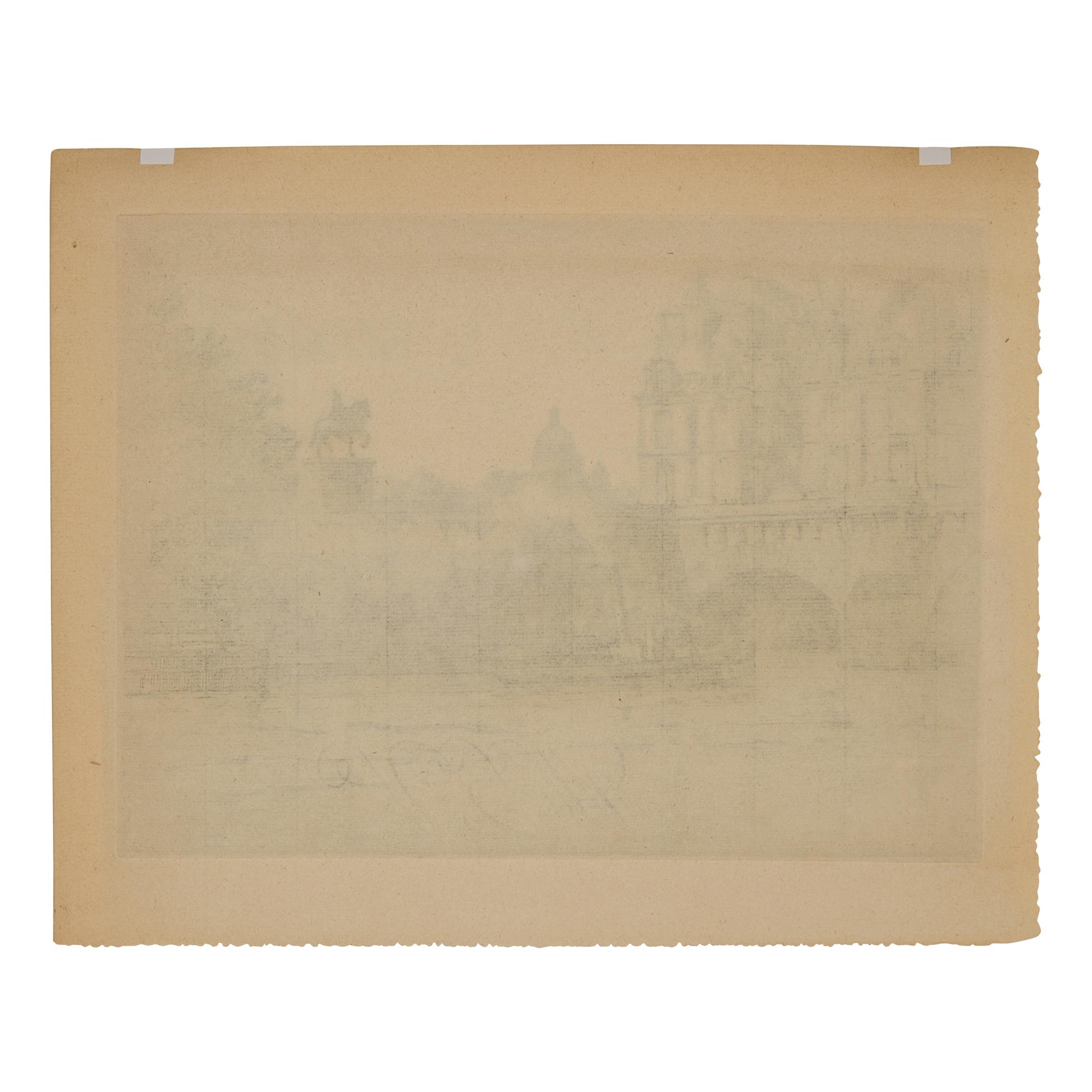 Caroline Helena Armington (American, 1875–1939) — Le Pont des Arts et la Cite Paris , 1921 ; Together with Henri IV et la Cite Paris , 1920 (Two Works)