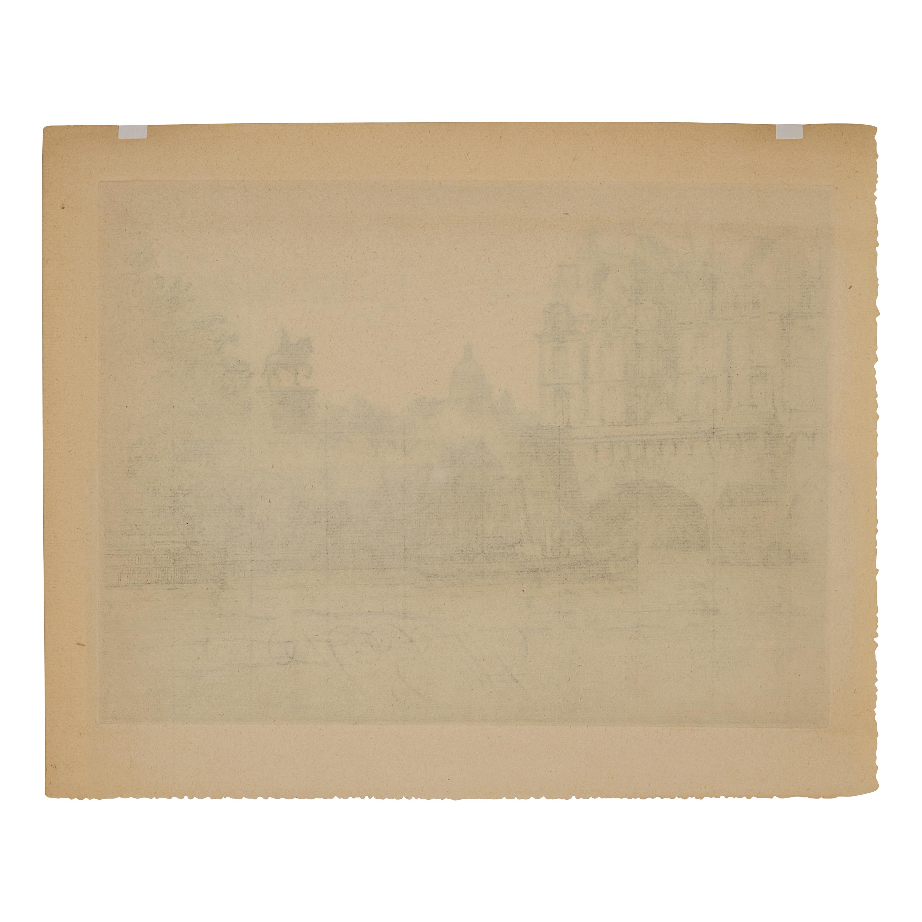 Caroline Helena Armington (American, 1875–1939) — Le Pont des Arts et la Cite Paris , 1921 ; Together with Henri IV et la Cite Paris , 1920 (Two Works)