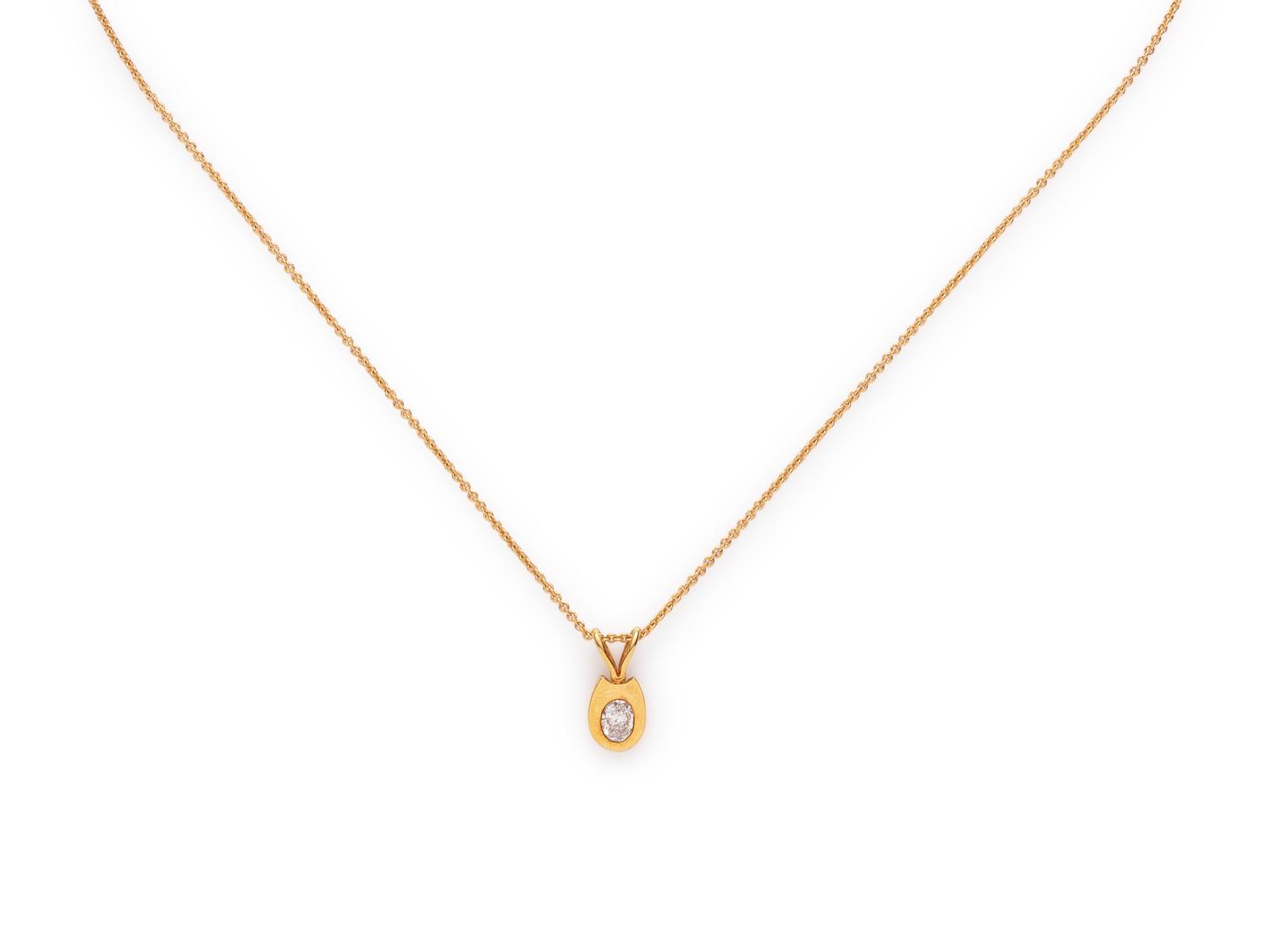 COLLECTION OF YELLOW GOLD AND DIAMOND NECKLACES