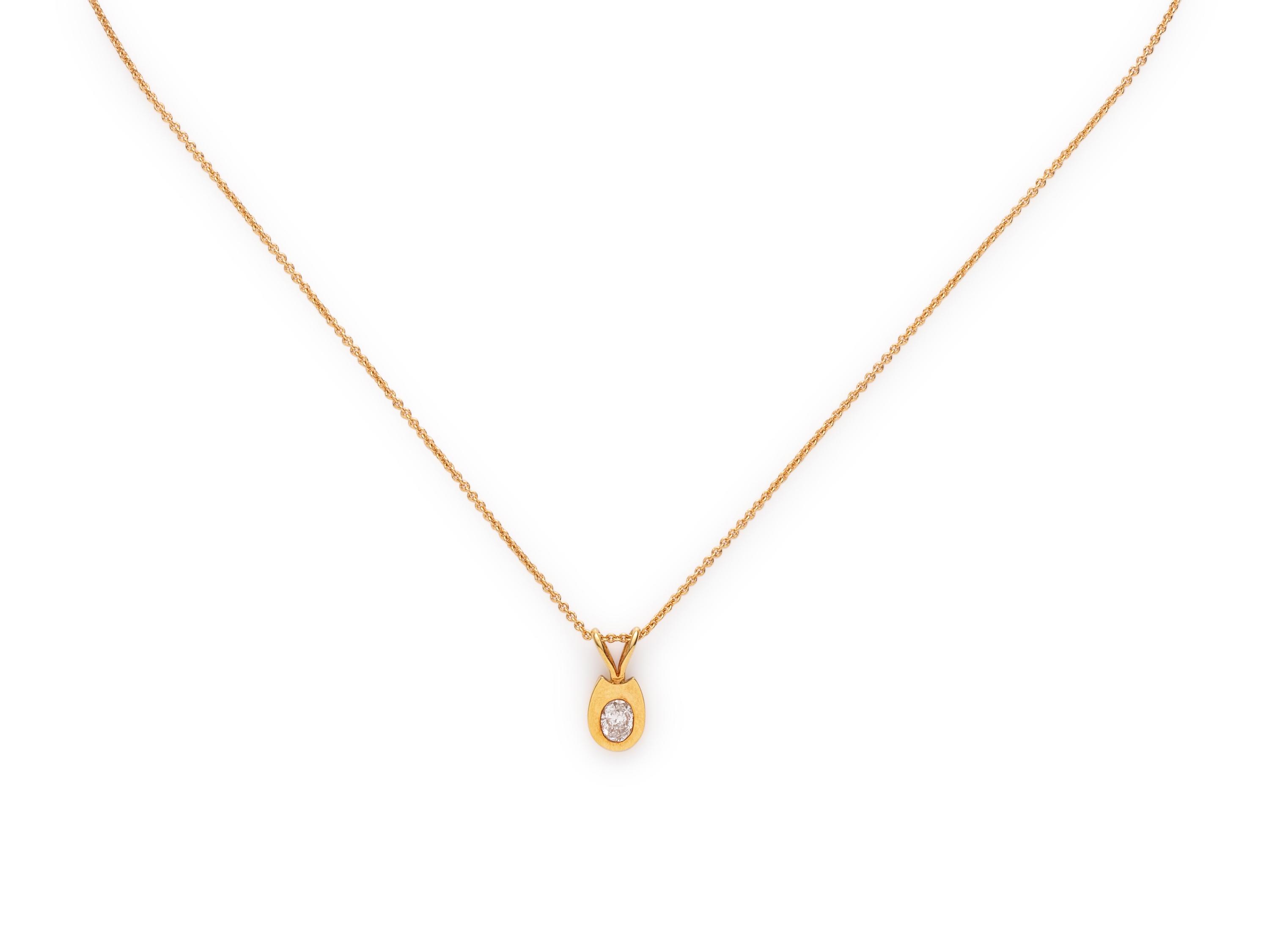 COLLECTION OF YELLOW GOLD AND DIAMOND NECKLACES