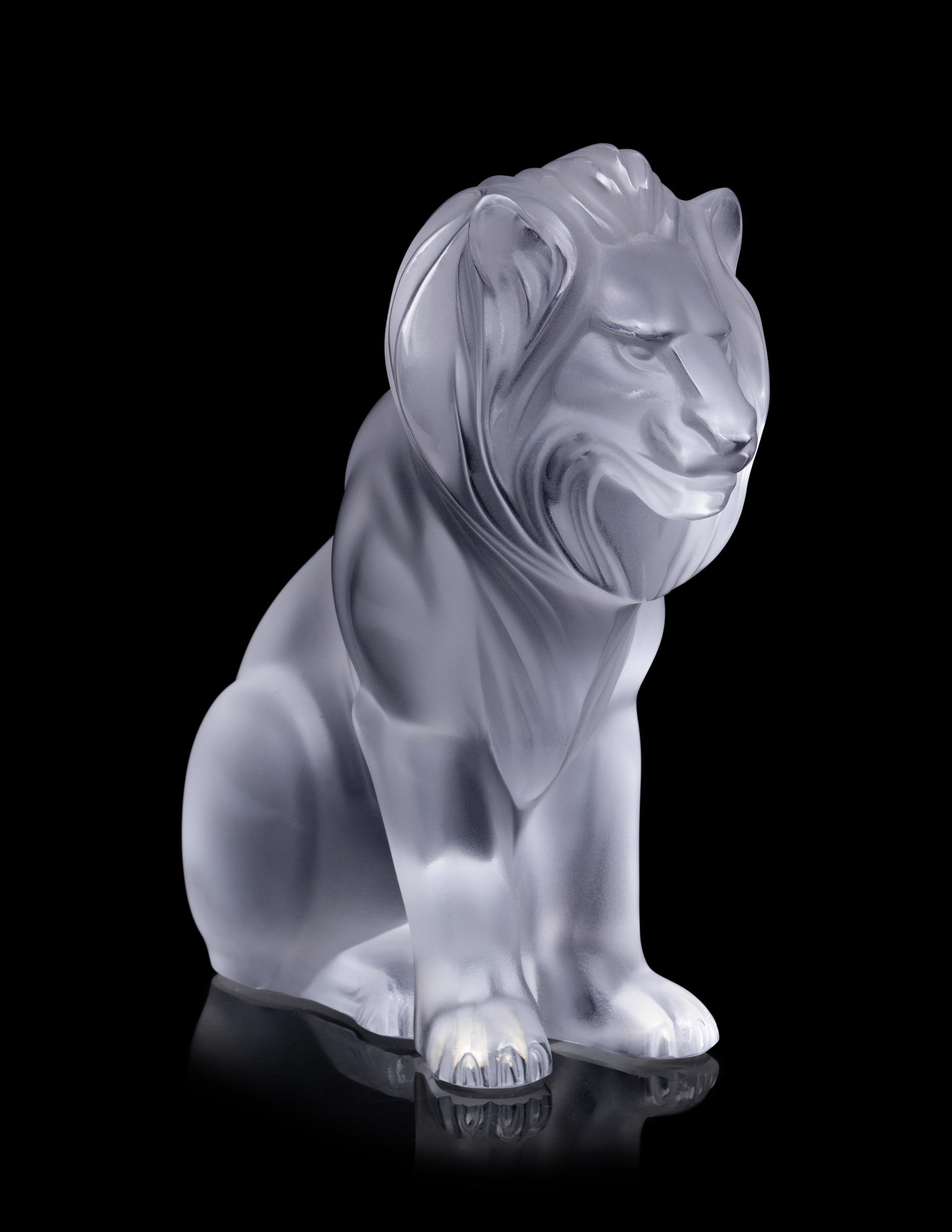 A Lalique Lion Figure