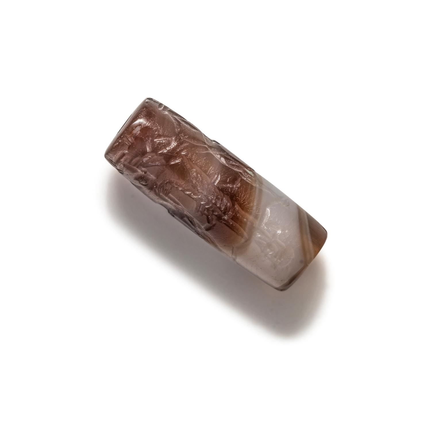 A Neo-Babylonian Banded Agate Cylinder Seal with the Master of Animals