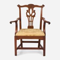 A Chippendale carved cherry armchair Mid-Atlantic States, late 18th century