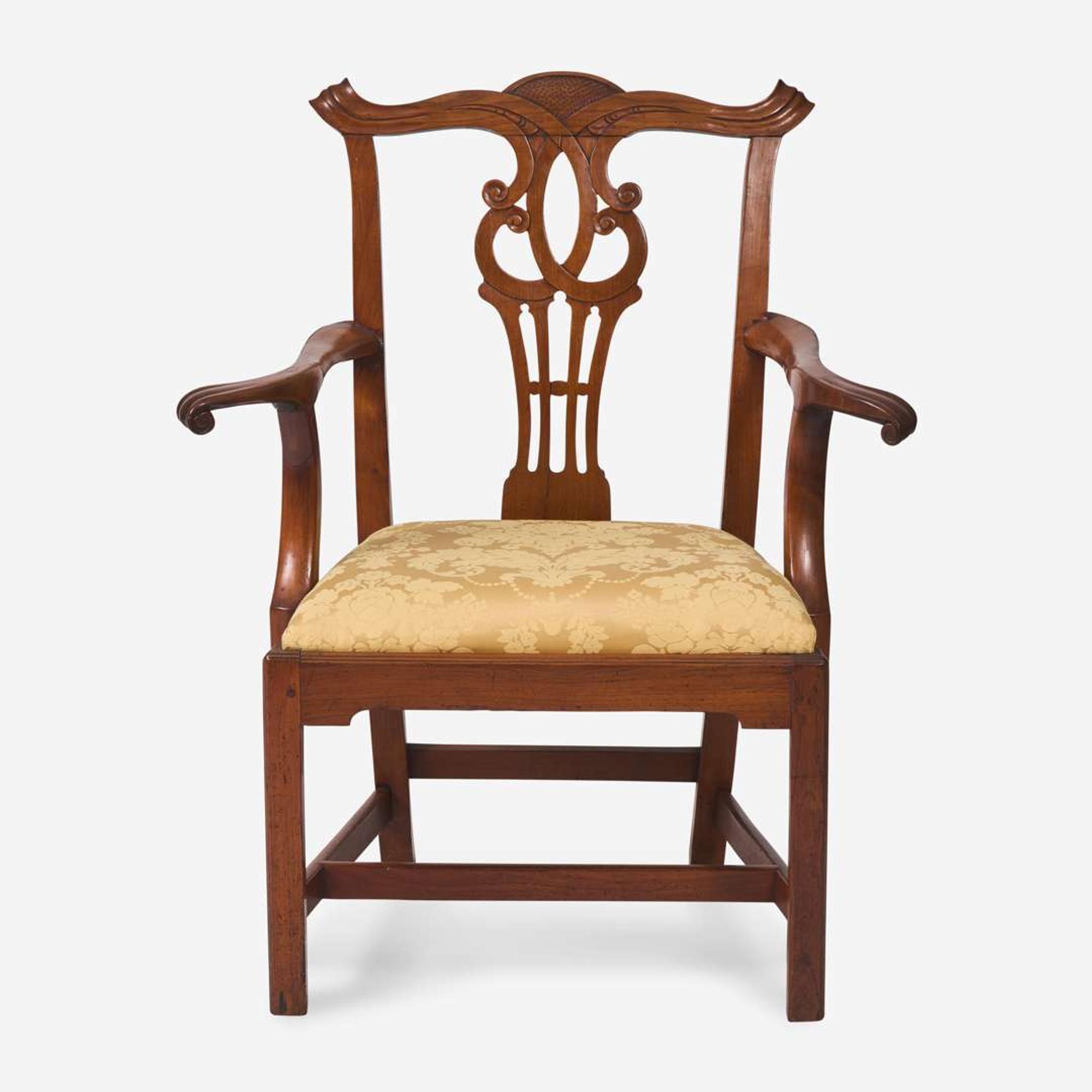 A Chippendale carved cherry armchair Mid-Atlantic States, late 18th century