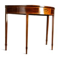 A George III Mahogany Marquetry Flip Top Table — 18TH/19TH CENTURY