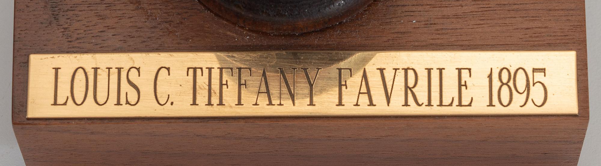 A Tiffany Studios Gold Favrile Pulled Feather Vase