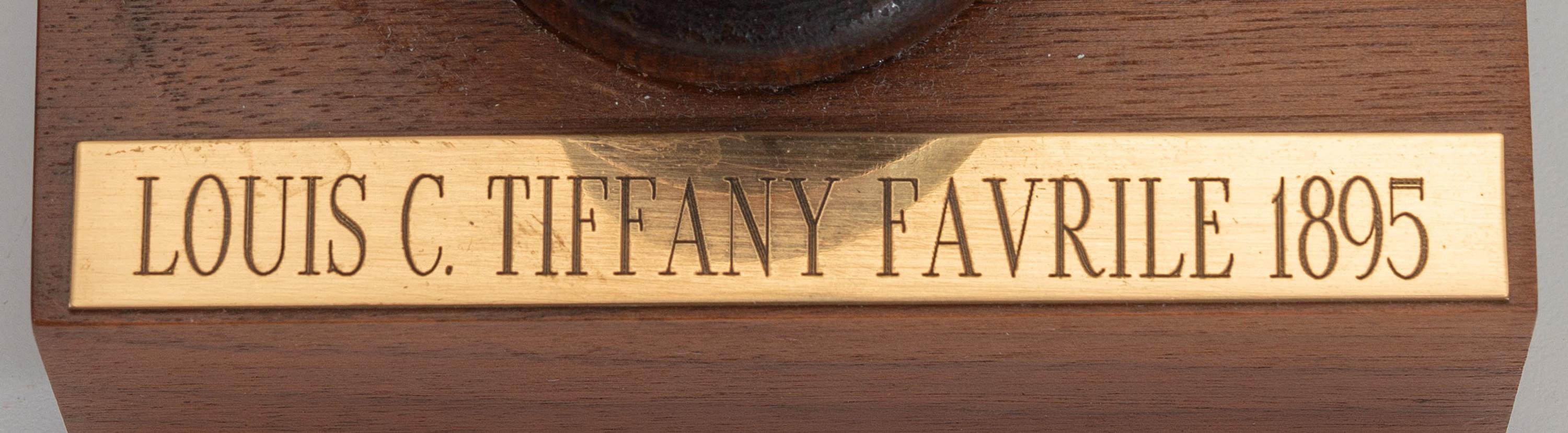 A Tiffany Studios Gold Favrile Pulled Feather Vase