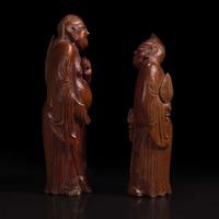 Two Chinese carved bamboo figures 18th/19th century