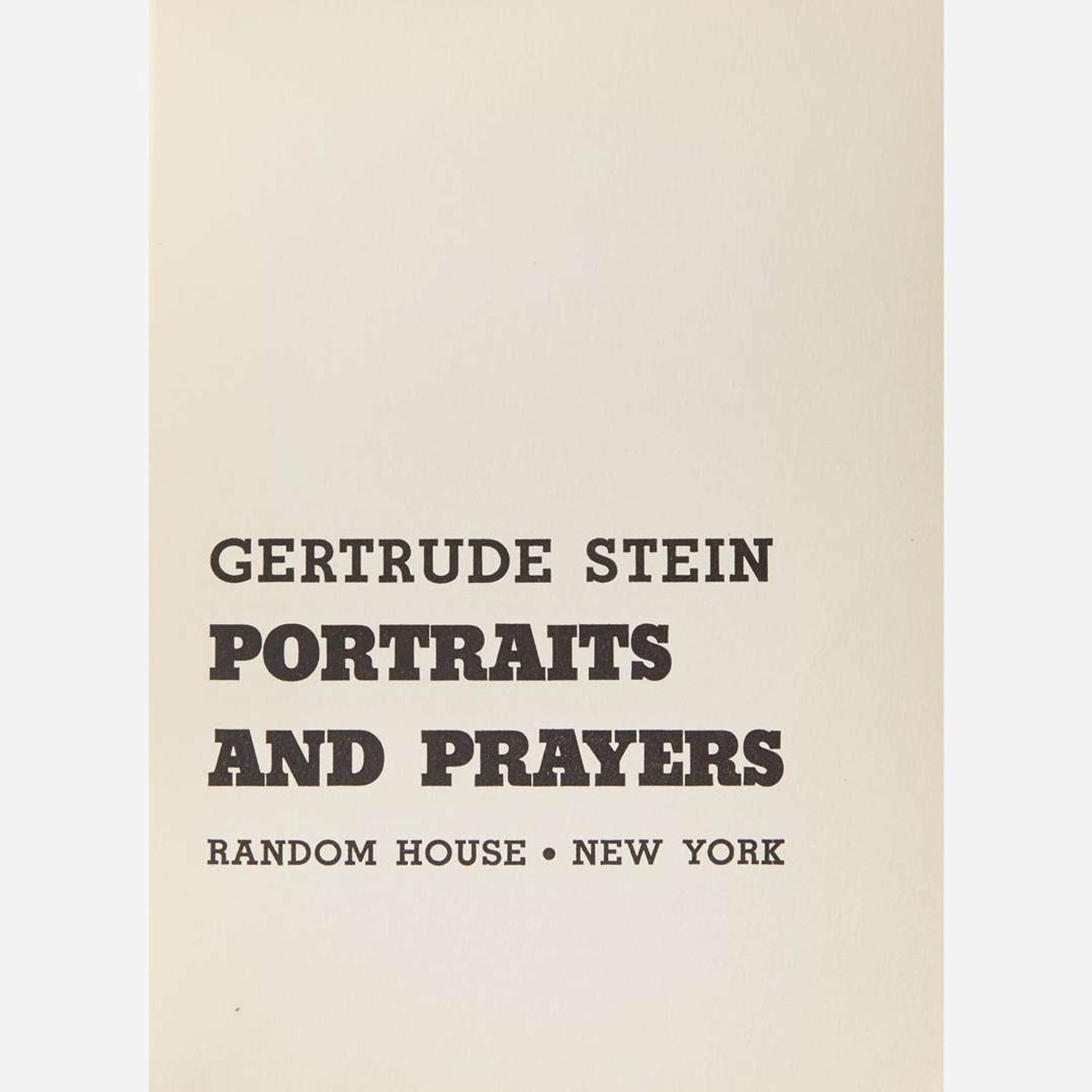 [Literature] Stein, Gertrude Group of 2 Inscribed Titles
