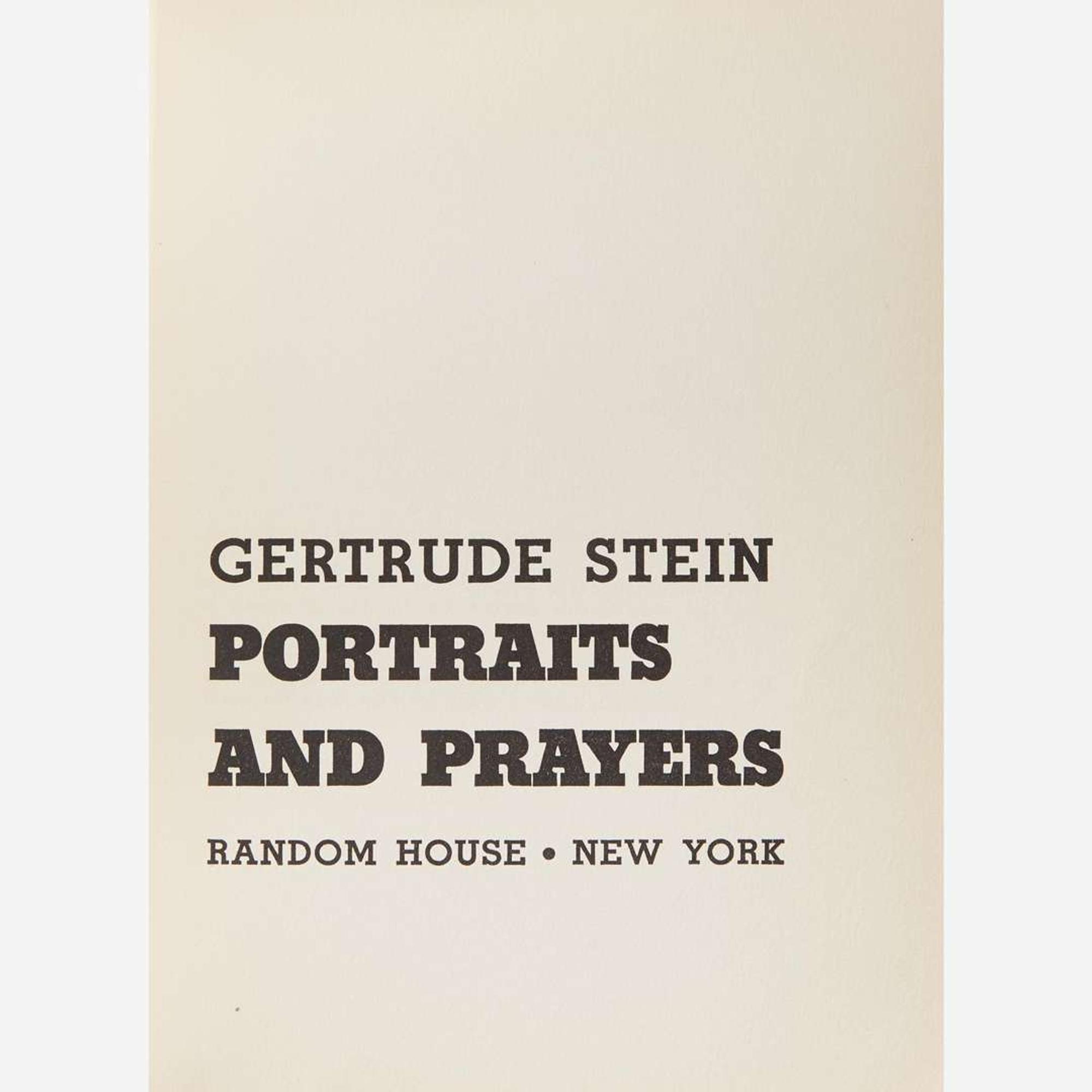 [Literature] Stein, Gertrude Group of 2 Inscribed Titles