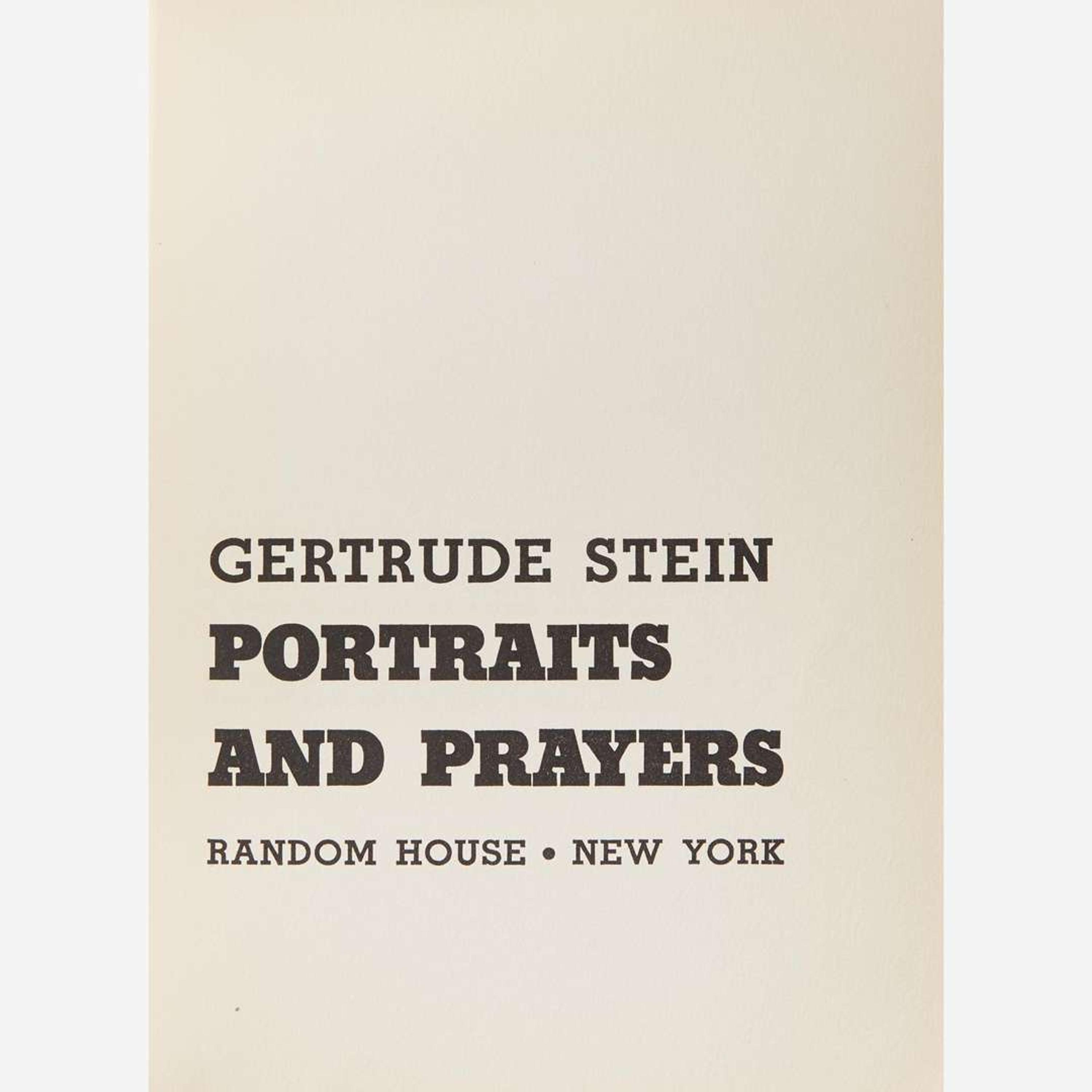 [Literature] Stein, Gertrude Group of 2 Inscribed Titles