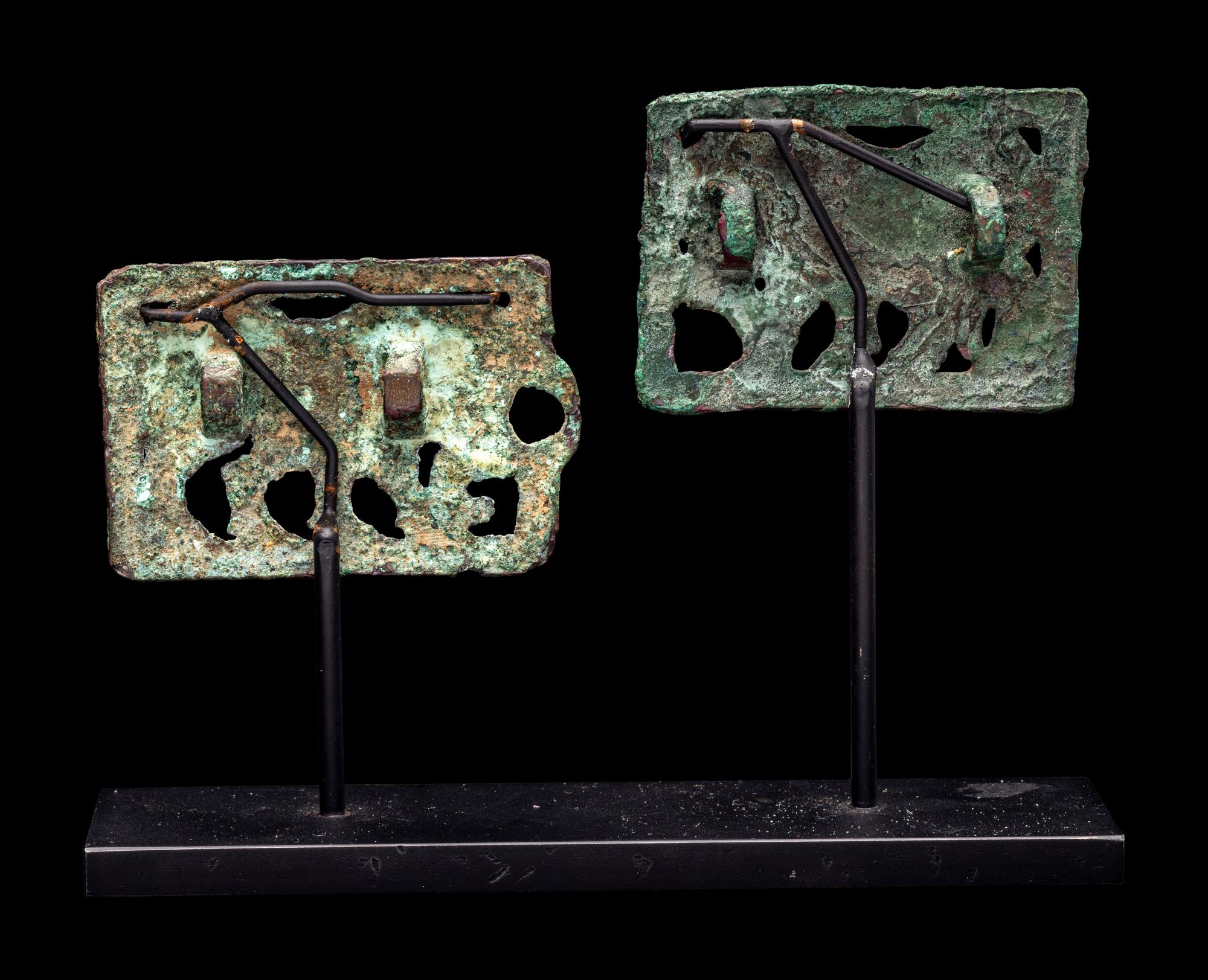 A Pair of Ordos Bronze Belt Plaques